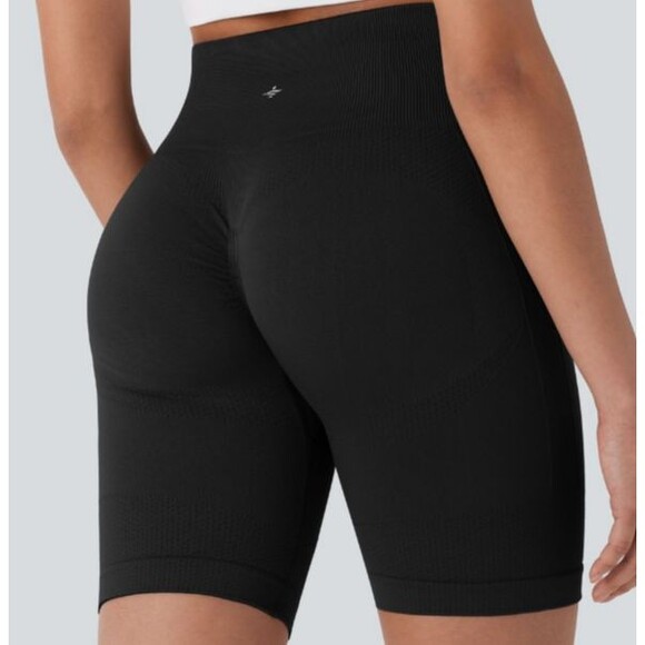 Halara Seamless Flow High Waist Tummy Control Butt Lifting Yoga Bike Shorts Sz M - Picture 2 of 11